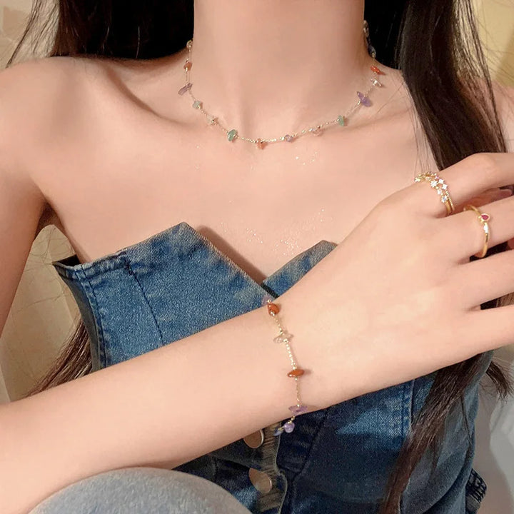 W&W Mode | Elegante Natur Edelstein Kette
