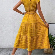 WW | Baumwollkleid mit Rüschenärmeln