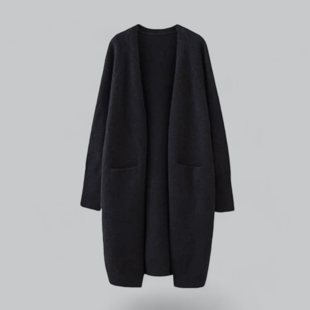 WW | Klassischer Langer Cashmere Strickjacke Für Frauen
