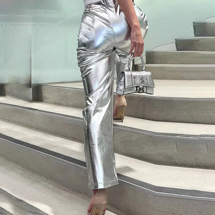 WW - Silberne Metallic-Hose