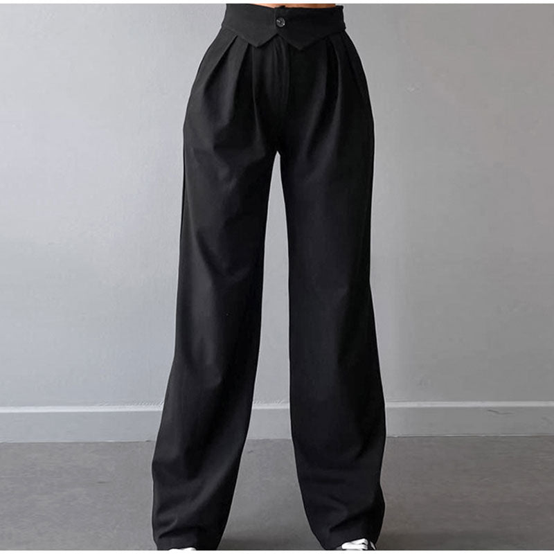 WW | Stilvolle High-Waist-Hose mit Falten
