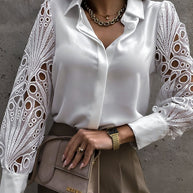 WW - Lässige Bluse mit Spitzenärmeln