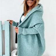 WW | Superweiche Gestrickte Strickjacke Mit Taschen Und Kapuze Für Damen