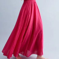 WW | Mode Baumwolle Leinen Kleidung Frauen Röcke Maxi Y2K Elegant Strand Saia Ropa Mujer Lässiges Kleid Boho Lange Röcke Faldas Harajuku