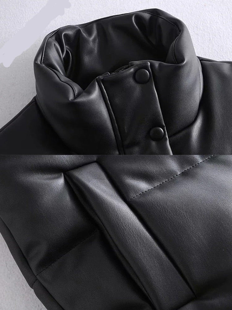 W&W Mode Lederjacken für Damen | Elegante Stehkragen Westen | Modische Reißverschlussjacken