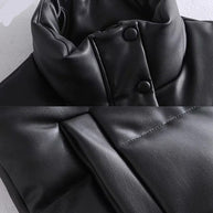 WW Lederjacken für Damen | Elegante Stehkragen Westen | Modische Reißverschlussjacken