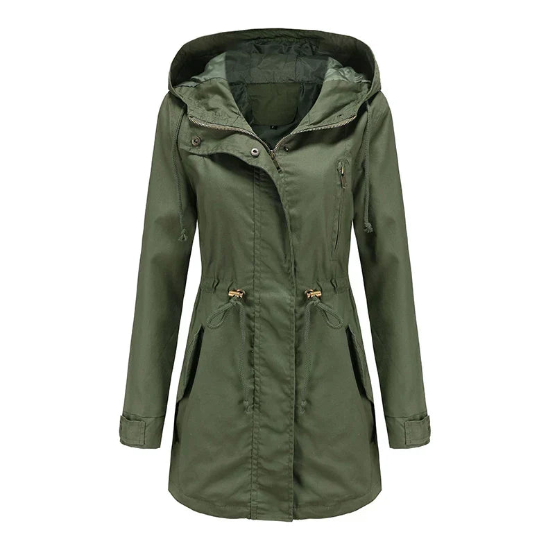 W&W Mode | Baumwoll Trenchcoat Mit Kapuze