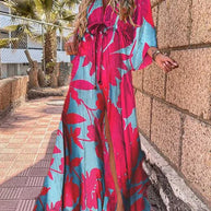 WW | Elegantes bedrucktes Kleid für den Strand