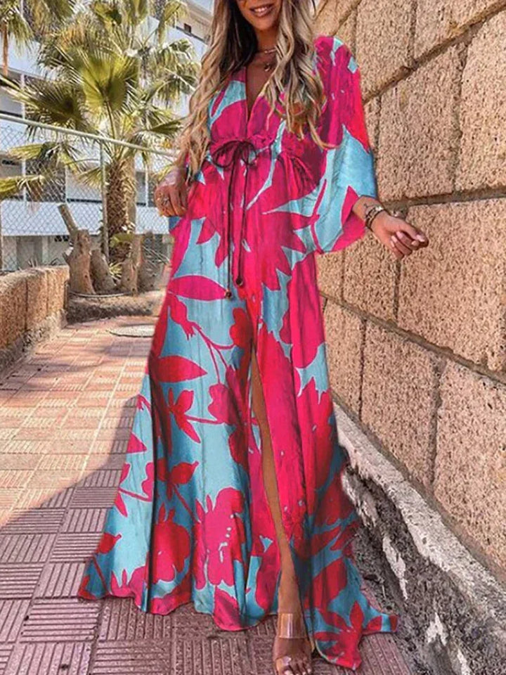 W&W Mode | Elegantes Kleid Mit Druck Für Den Strand