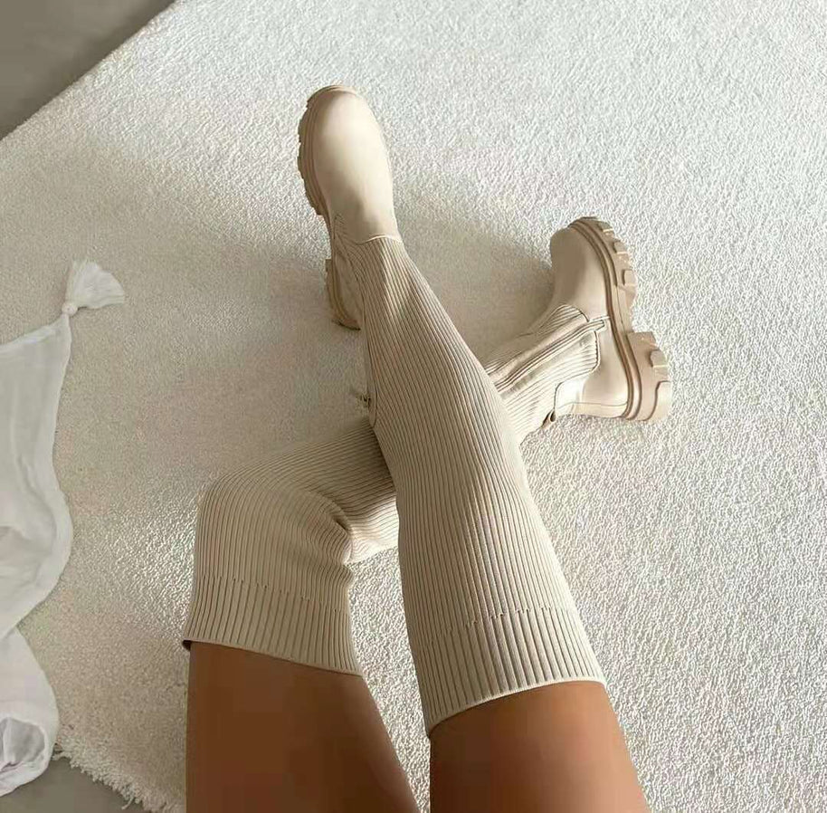 WW | Stylische Overknee Sock Stiefel für jeden Anlass