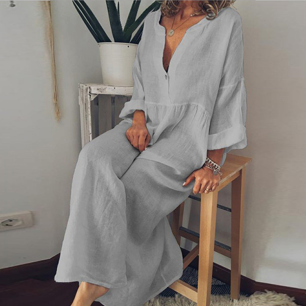 WW | Moreau Lange Kleid mit Transparentem Shirt