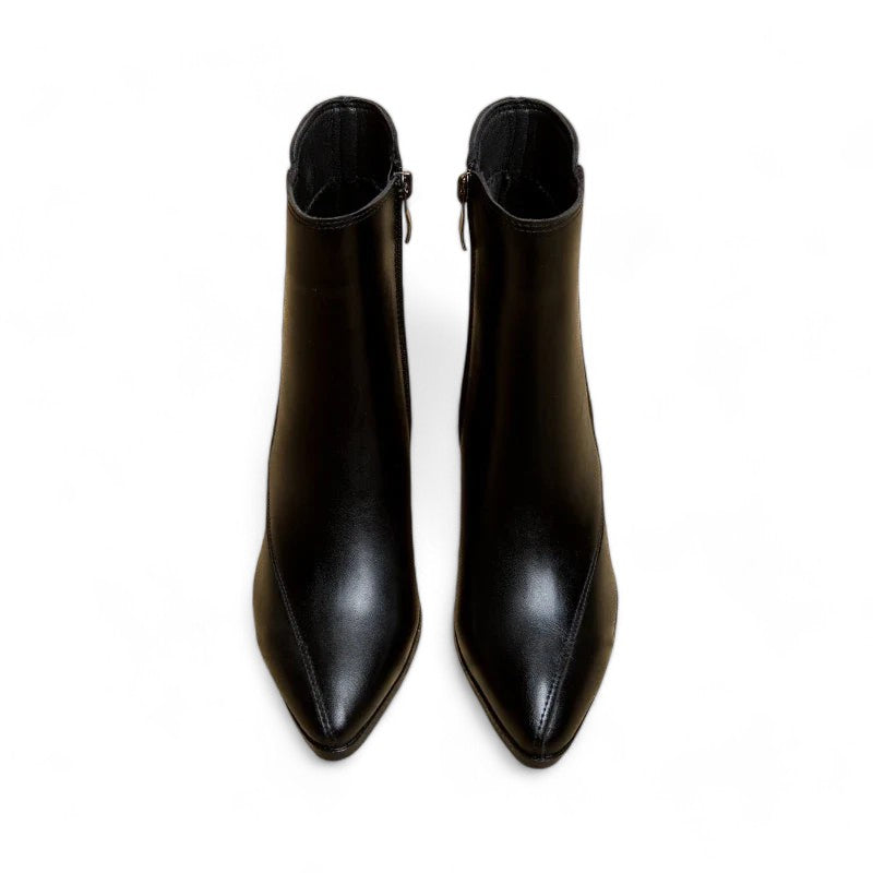 W&W Mode - Frauen trendige klobige Absatzstiefel mit spitzem Zehen und wasserdichter Plattform
