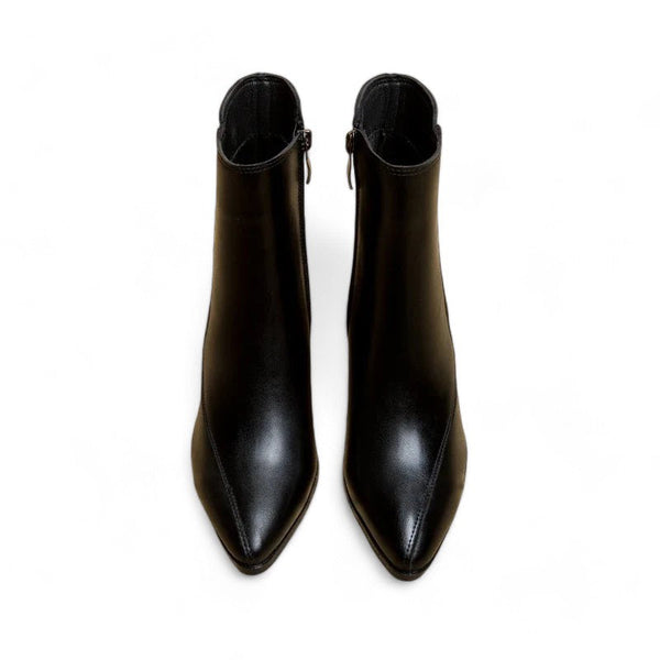 WW - Frauen trendige klobige Absatzstiefel mit spitzem Zehen und wasserdichter Plattform