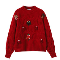 WW - Hässlicher Weihnachtspulli - Damen Weihnachtspullover im Vintage-Stil