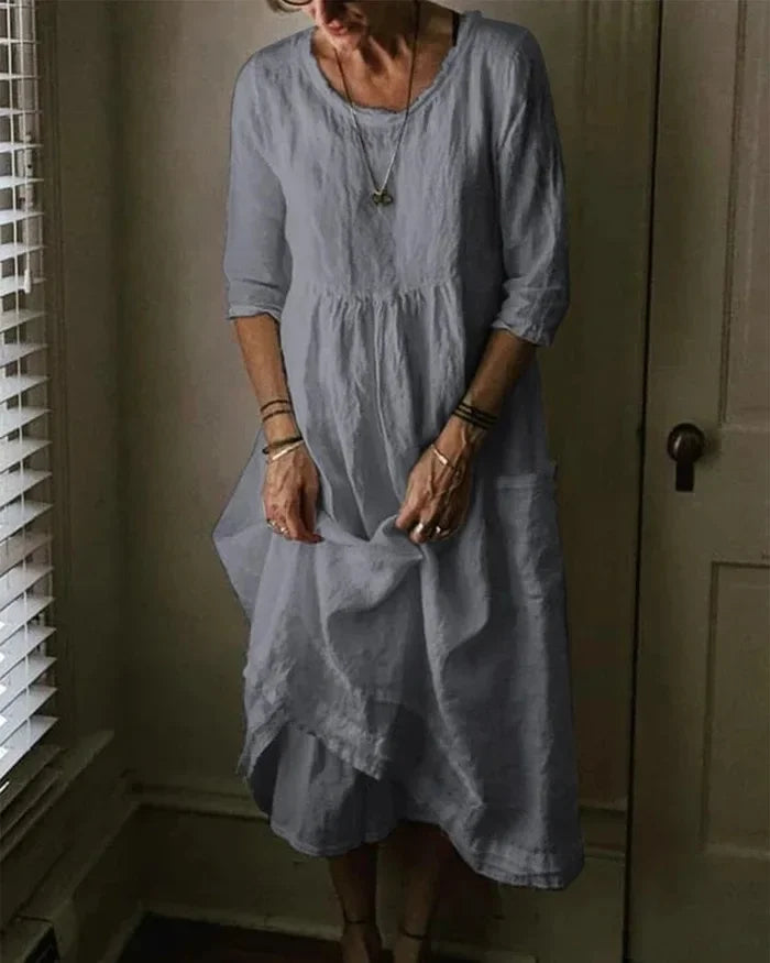 WW | Oversize Damenkleid aus Baumwoll-Leinen