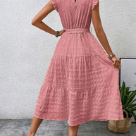 WW | Baumwollkleid mit Rüschenärmeln
