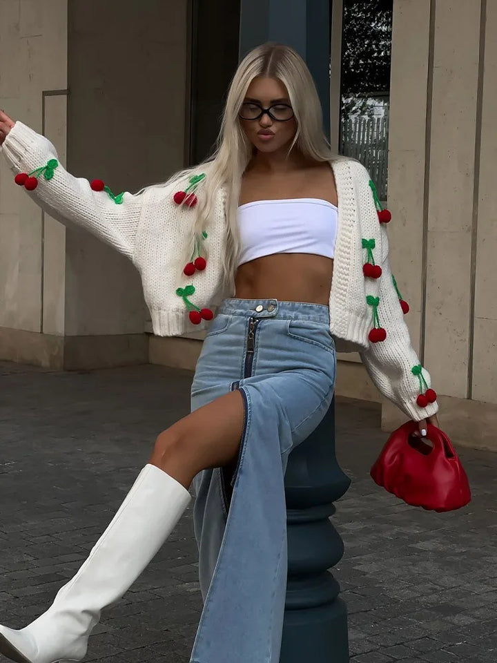 W&W Mode | Kirsch-Cardigan Für Frauen