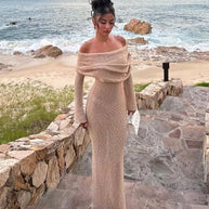 WW | Off-shoulder Maxi-Kleid für Damen