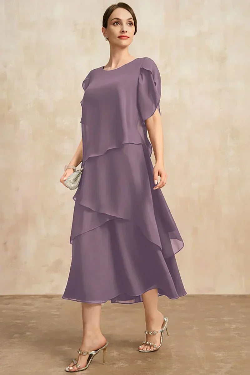 WW | Plus Size Gestuftes Midi Kleid