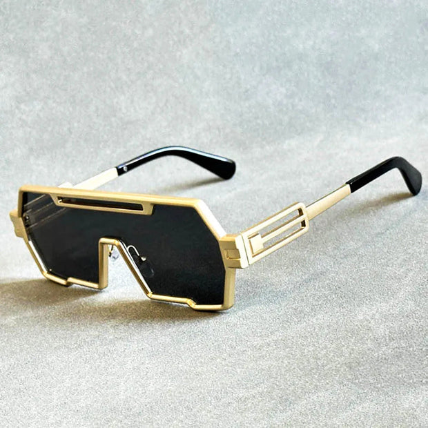 WW | Cyberpunk Shield Sonnenbrille Gepflegt & Futuristisch
