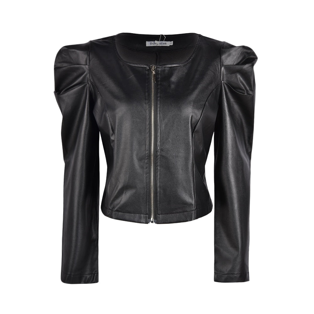 kurze Lederjacke für Damen