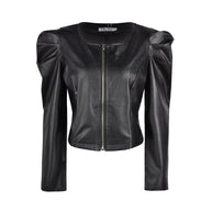 kurze Lederjacke für Damen