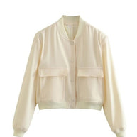 WW | Beigefarbene Bomberjacke