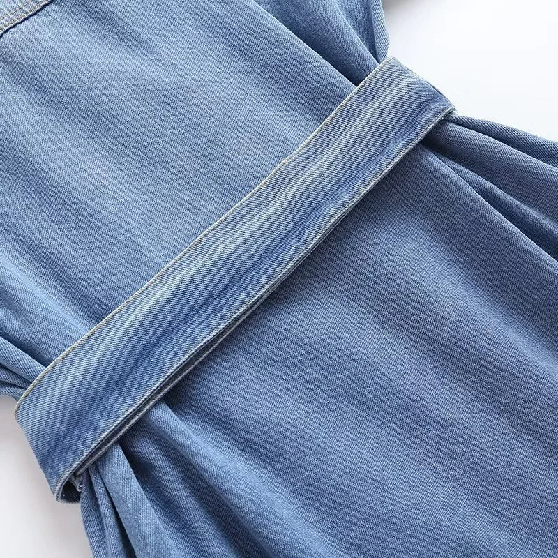 W&W Mode | Langer Denim Trenchcoat Für Damen