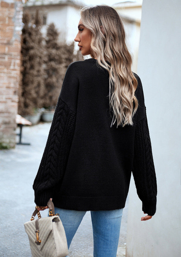 WW - Pullover mit gestrickten Ärmeln
