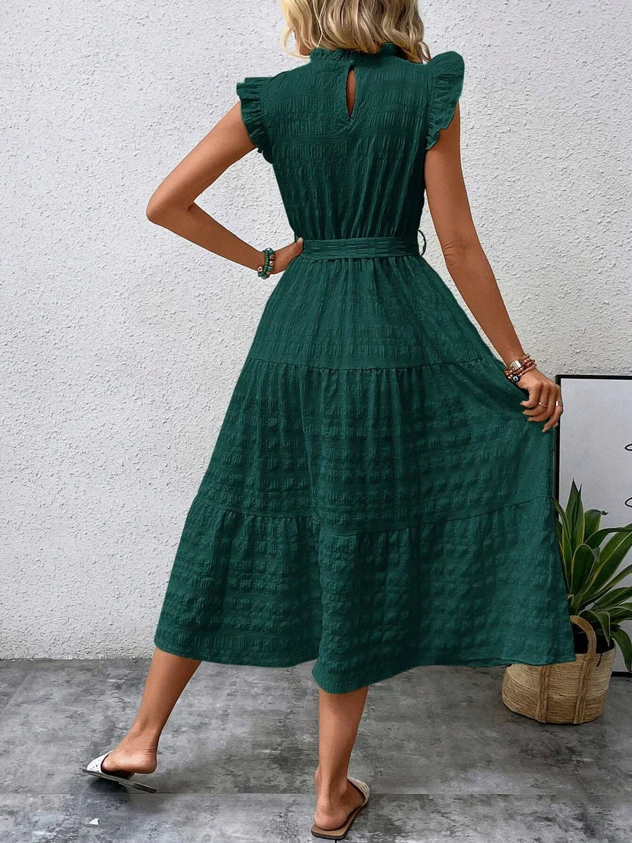 WW | Baumwollkleid mit Rüschenärmeln
