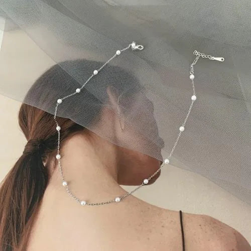 WW | Perlen Choker Herz Halskette Für Frauen