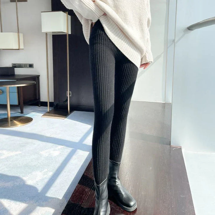 W&W Mode | Gerippte Leggings mit Hoher Taille