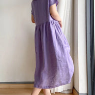 WW | Einfarbig Midi Kleid Aus