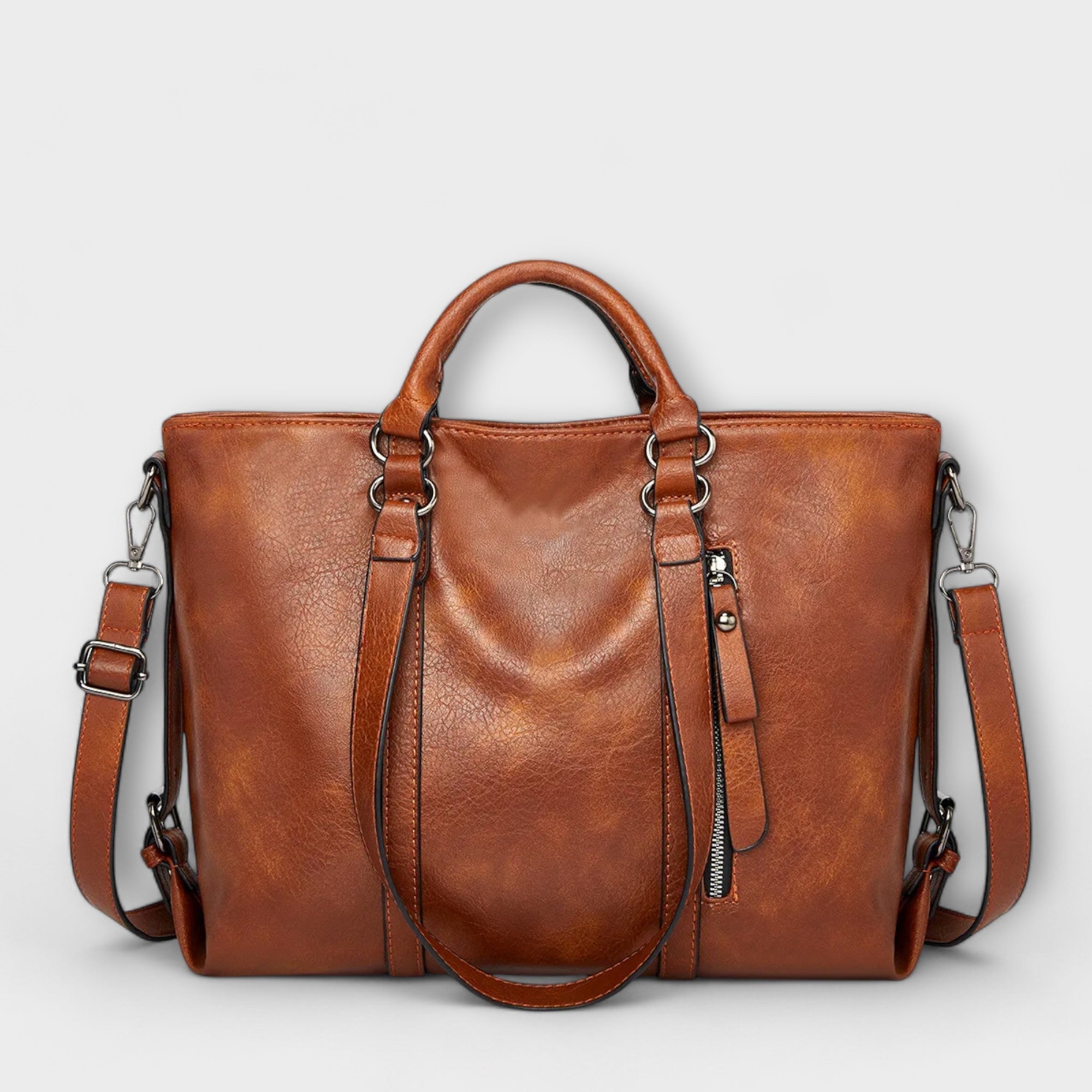 WW | Große Lederhandtasche