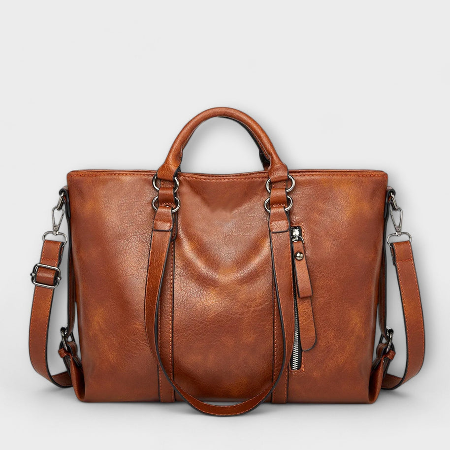 WW | Große Lederhandtasche