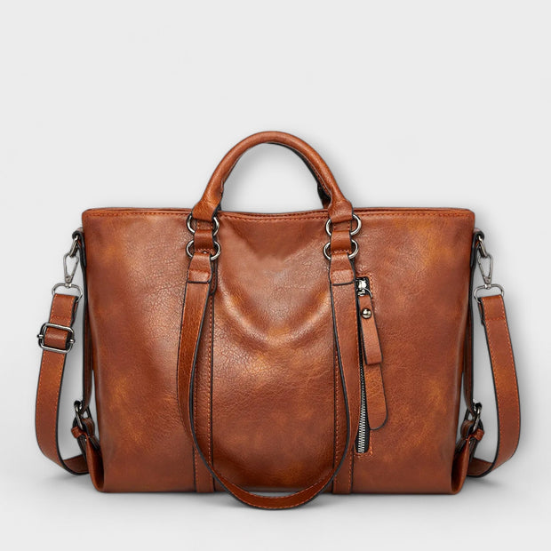 WW | Große Lederhandtasche