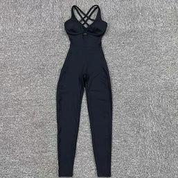 WW | Sportlicher Jumpsuit Frauen Sportbekleidung Push-Up Gym Set Frauen Fitness Overall Lycra Sport Outfit für Frauen Sportbekleidung Yoga Kleidung Pink