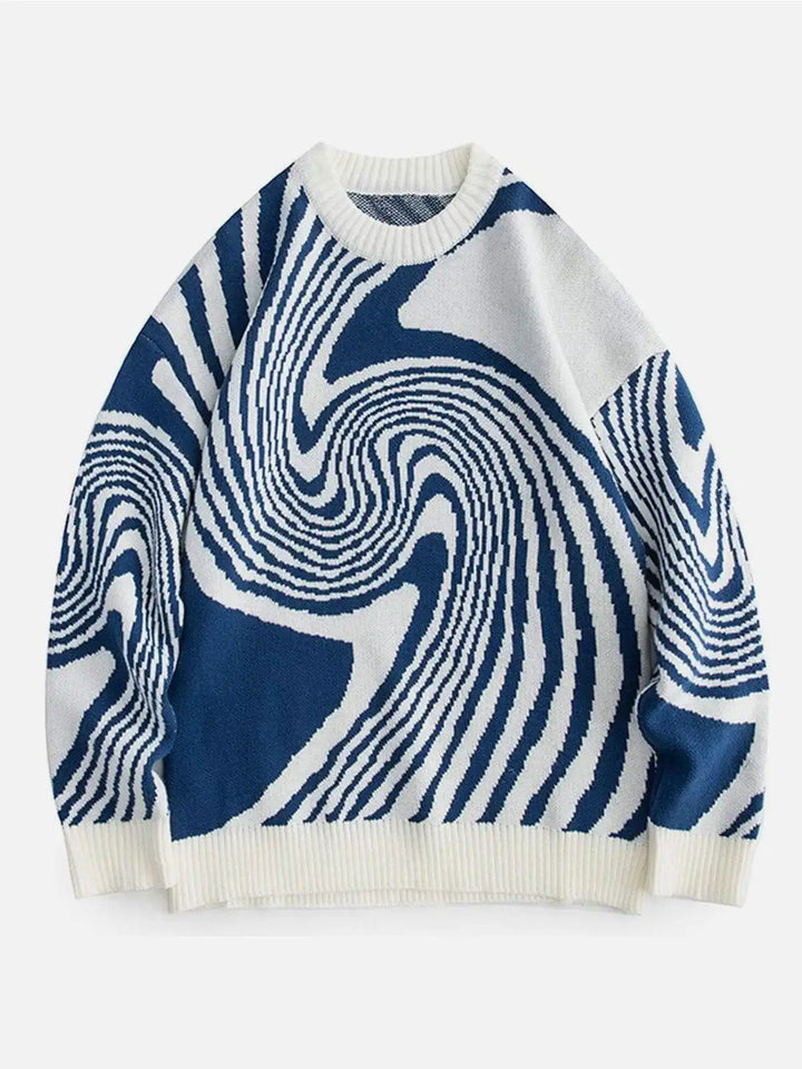 Unisex-Strickpullover im Vintage-Stil aus Baumwollstrick