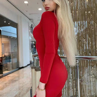 WW | Figurbetontes Minikleid Mit Langen Ärmeln