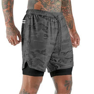 WW | Herren 2 in 1 Laufshorts Schnelltrocknend Für Sport Und Training Selfico