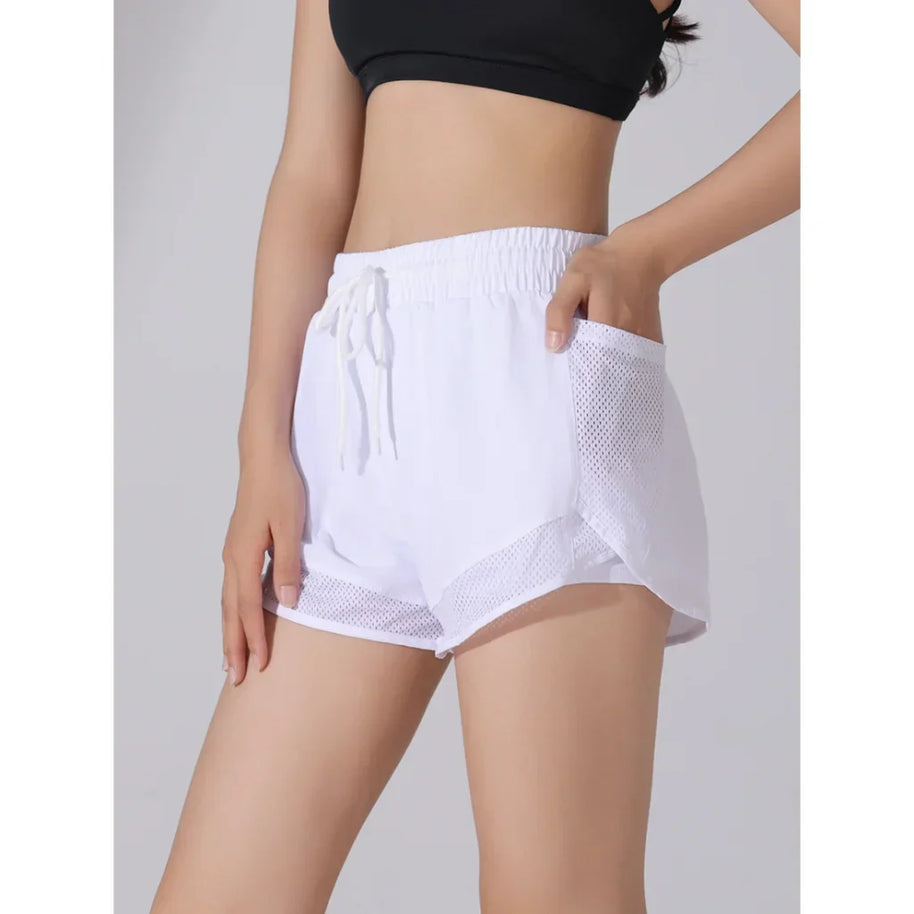 WW | Hoch Taillierte Sommer Sport Shorts Für Damen