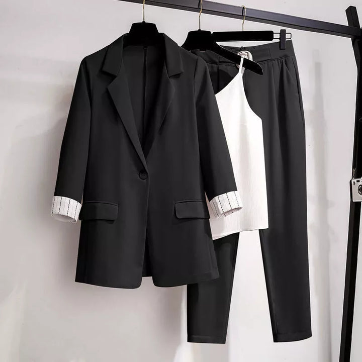 W&W Mode | Eleganter Dreiteiliger Anzug in Übergröße Für Damen