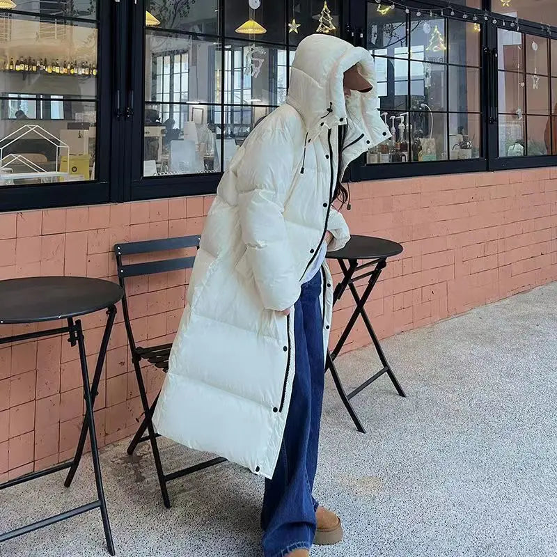 WW - Langer Daunenjacke - Stil Mit Kapuze