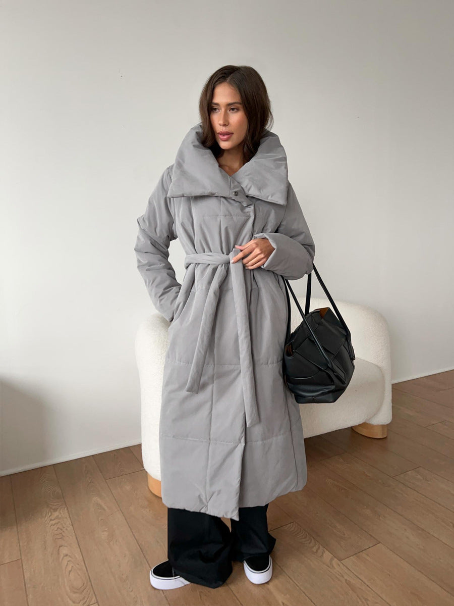 W&W Mode | Langer Wintermantel mit breitem elegantem Kragen