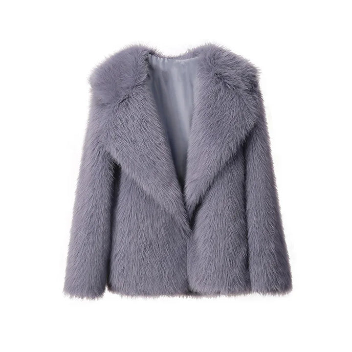 W&W Mode - Schlanker Faux Fur Mantel