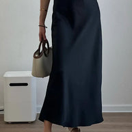 Clara™ - Hochtaillierter Satin-Maxirock