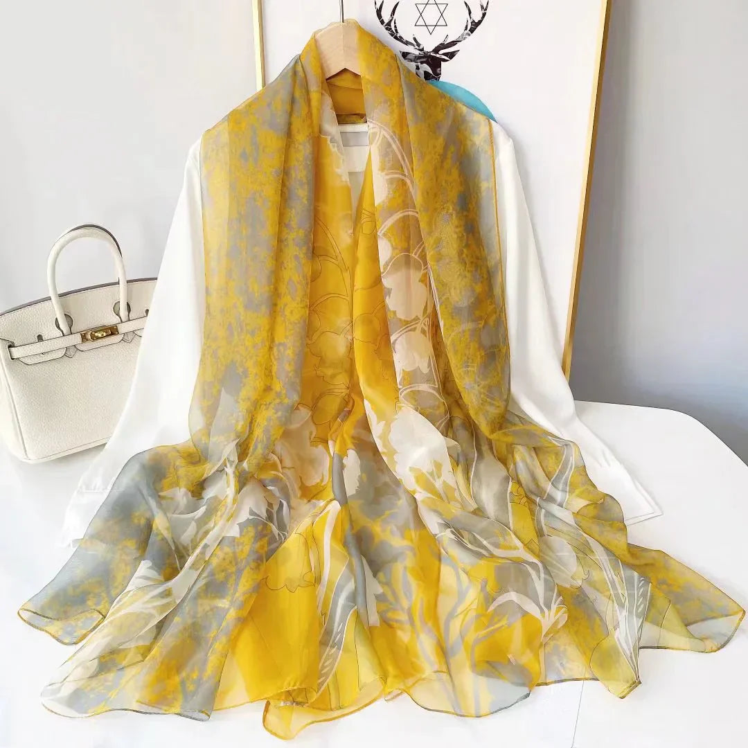 WW | Seidenschal Mit Elegantem Design Und Weicher Textur Für Kalte Tage Stil