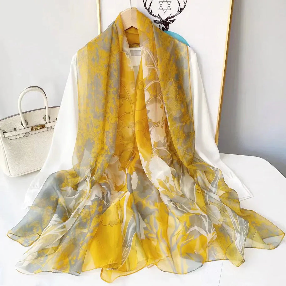WW | Seidenschal Mit Elegantem Design Und Weicher Textur Für Kalte Tage Stil