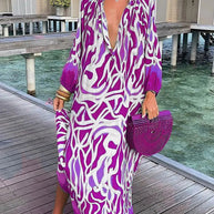 WW | Maxi Kleid Boho mit Langen Ärmeln