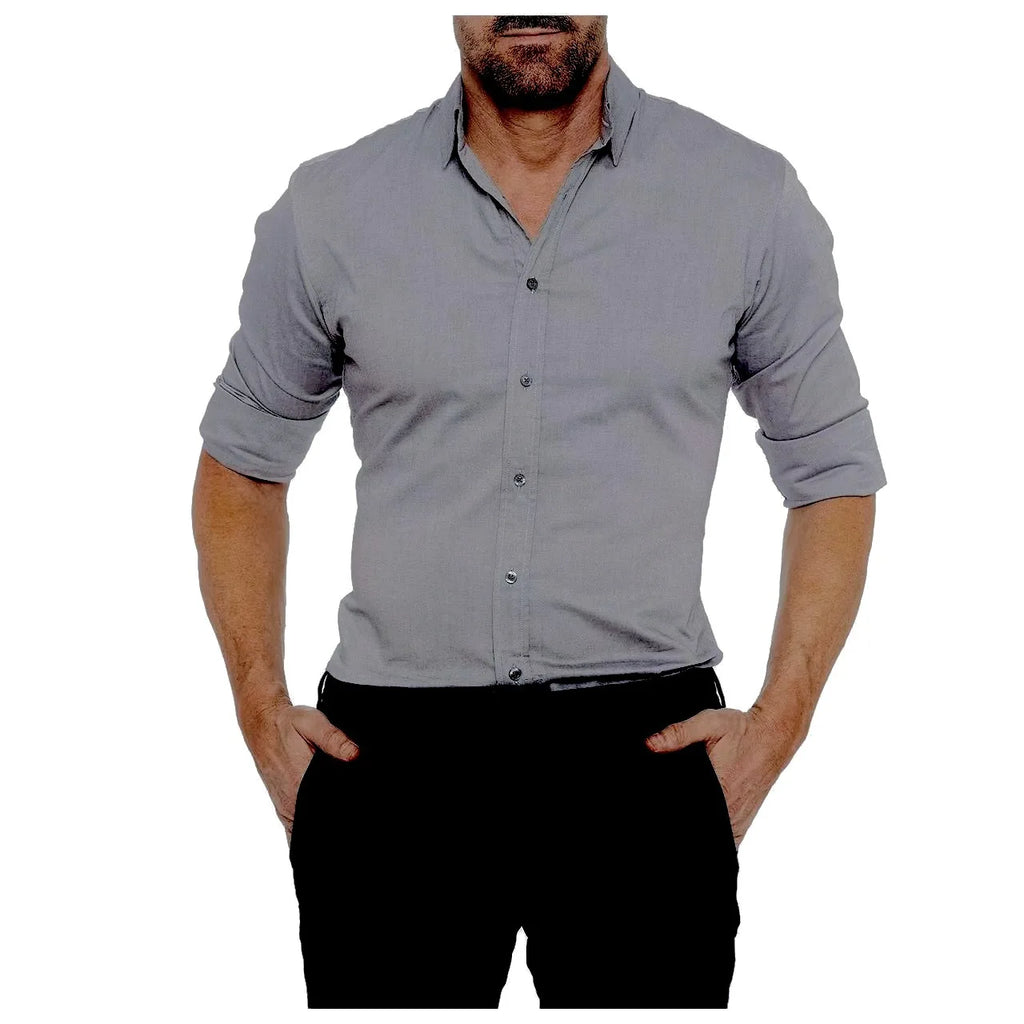 WW | Herren Oxford Hemd in Hellblau Slim Fit Mit Stilvollem Reißverschluss